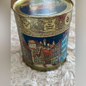 Vintage Cityscape Decorative Tin